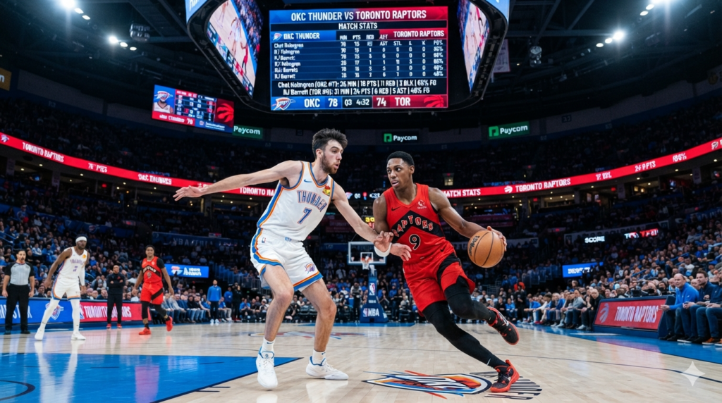 Oklahoma City Thunder vs Toronto Raptors match player stats